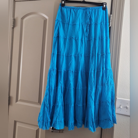 Indian Tropical Fashion FREESIZE 100% COTTON Multi Layered Skirt - Picture 2 of 6